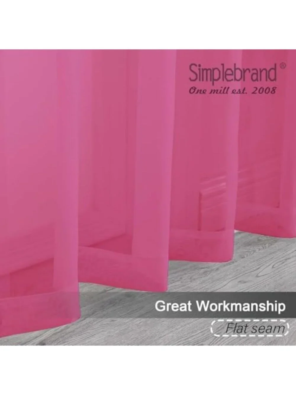 Elegant Hot Pink Sheer Curtains 84